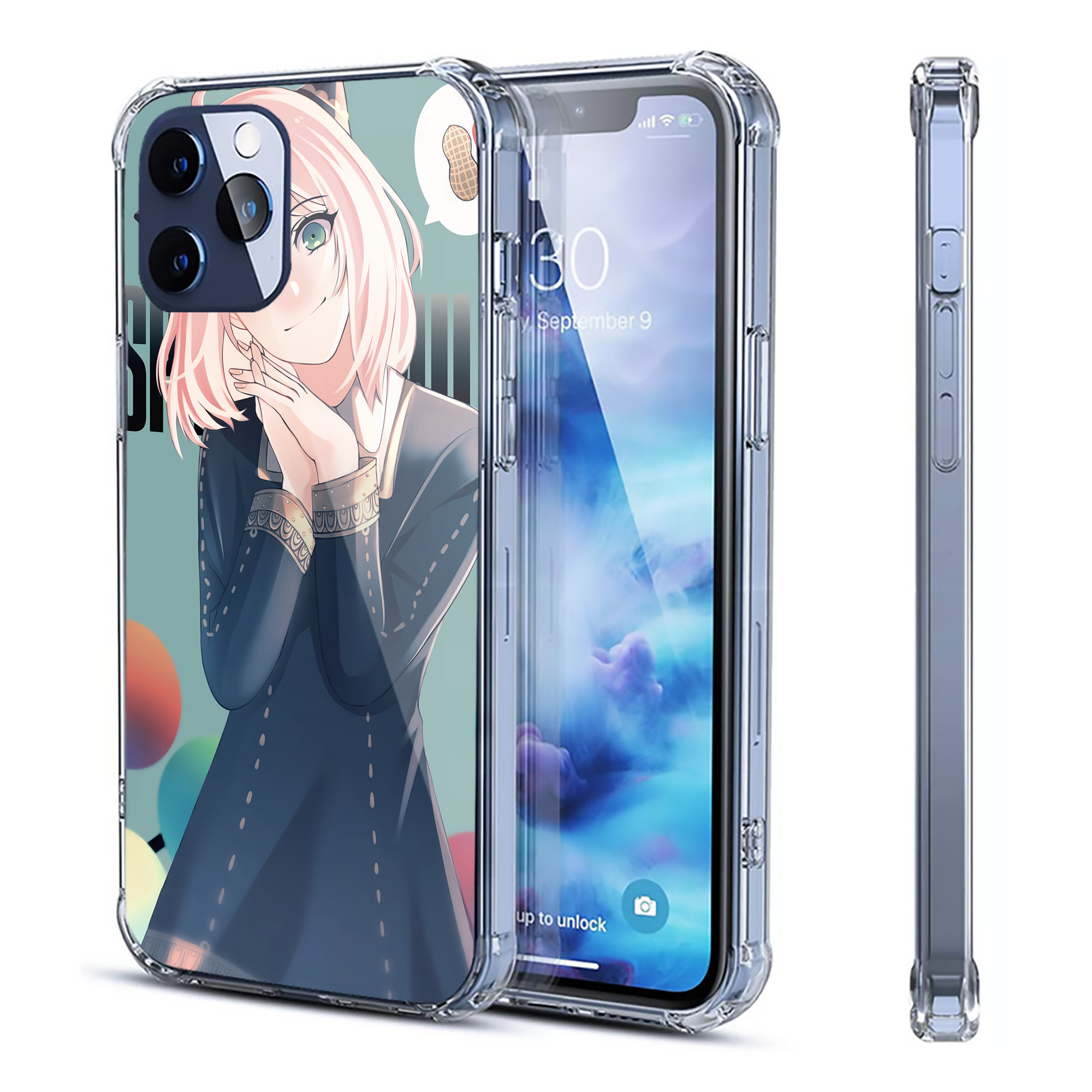 （画像用） SPY×FAMILY间谍家家酒 【iPhone 12シリーズ対応】透明スマホケース（クリアソフトケース）